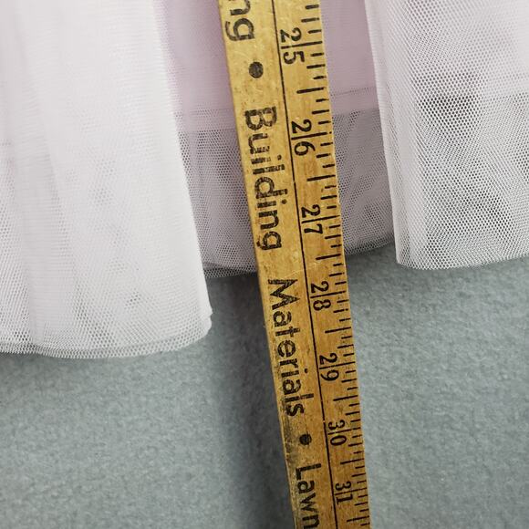 Layered Pleat Midi Skirt Pink Balletcore Whimsy Fairy Romantic Angelcore Size M - Picture 5 of 7